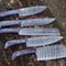 Professional Hand Forged Damascus Steel Chef Knife Set 5pcs Kitchen Cutlery 3