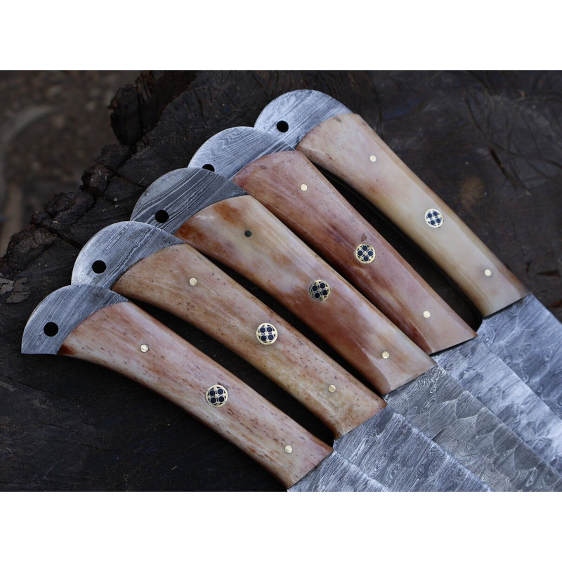 Exclusive Damascus Steel Chef Knife Collection Handmade 5pcs Kitchen Set 1