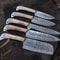 Exclusive Damascus Steel Chef Knife Collection Handmade 5pcs Kitchen Set 0