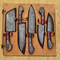Handcrafted Damascus Steel Chef Knives Set Premium 5pcs Kitchen Blades 2