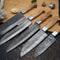 Authentic Forged Damascus Steel Knife Set 5pcs Professional Chef Knives 0