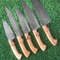 Handmade Damascus Steel Kitchen Knife Set Forged Chef Cutlery 5pcs 0
