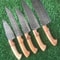 Handmade Damascus Steel Kitchen Knife Set Forged Chef Cutlery 5pcs 0