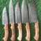 Handmade Damascus Steel Kitchen Knife Set Forged Chef Cutlery 5pcs 2