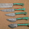 Forged Damascus Steel Chef Knives Custom Handmade 5pcs Kitchen Set 3