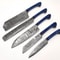 Luxury Damascus Steel Chef Knife Set Hand Forged Kitchen Essentials 5pcs 0