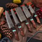Custom Handmade Damascus Steel Knife Set 5pcs Professional Kitchen Cutlery 3
