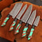Exclusive Damascus Steel Chef Knife Handmade 5pcs Kitchen Set 2