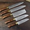 Custom Handmade Damascus Steel Kitchen Knife Set Professional 5pcs Chef Cutlery 1