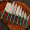 Damascus Steel Chef Knife Set Of 8 Handmade Forged Kitchen Collection 1