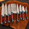 Handmade Damascus Steel Knife Set 8 Pc Forged Chef Cutlery Collection 1