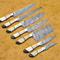 Handmade Damascus Steel 7pcs Professional Chef Knife Set With Leather Bag Kitchen Culinary Knives 2