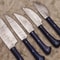 Elegant Damascus Steel Kitchen Knives With Wooden Handles Gift Set 1