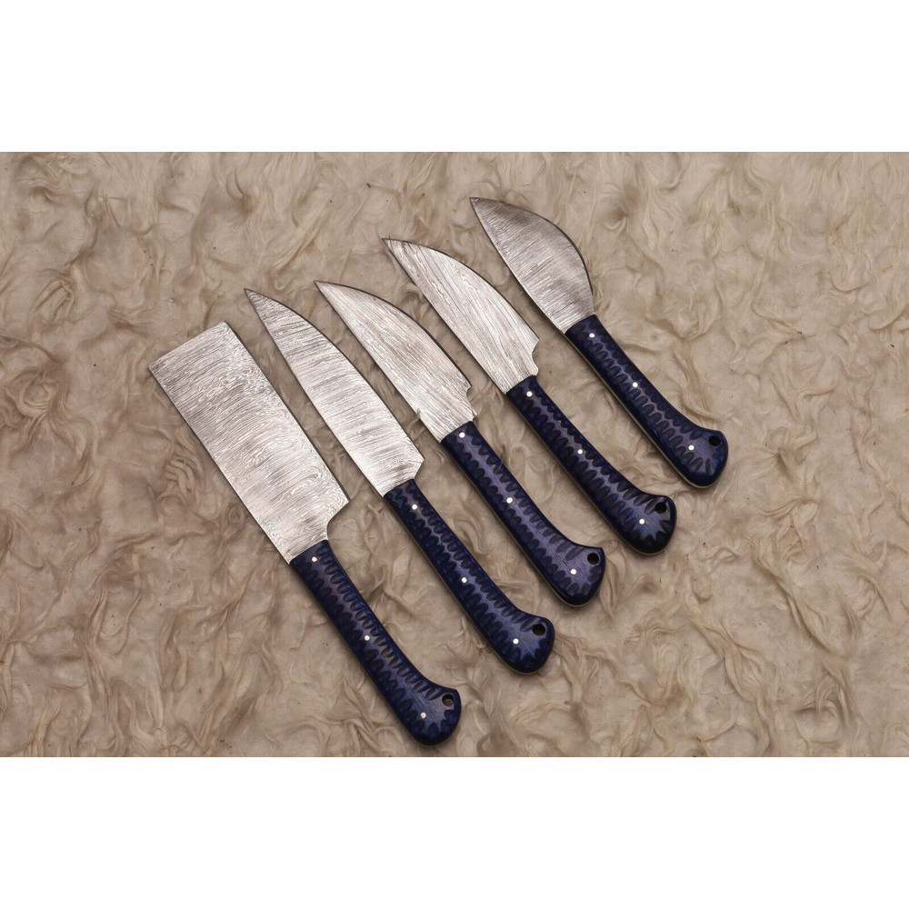 Elegant Damascus Steel Kitchen Knives With Wooden Handles Gift Set 2