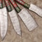 Genuine Damascus Steel Chef Knife Set Hand Forged Full Tang Knives 2