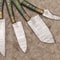 4pc Damascus Steel Chef Knife Bundle Wood Handle Handmade Set 1