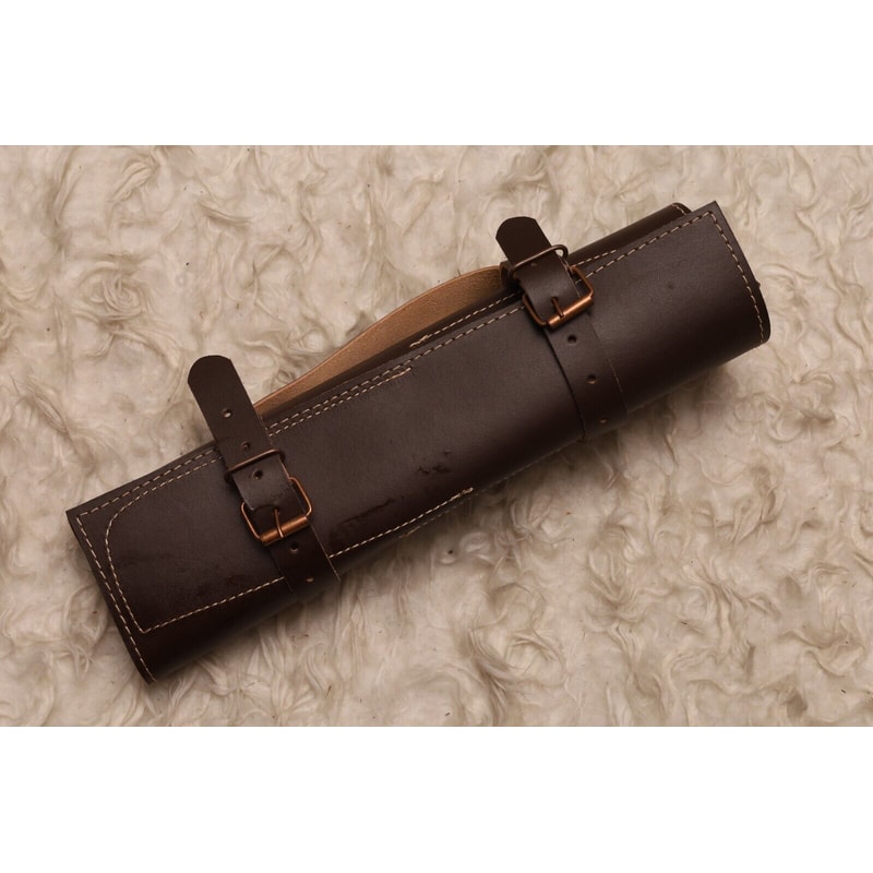 Authentic Handmade Damascus Steel Chef Set Wooden Handle Cutlery 3