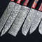 Handmade Damascus Steel 5pcs Chef Knife Set Engraved Bone Handle BBQ Kitchen Knives With Leather R 2