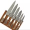 Premium Damascus Steel 6pcs Chef Knife Collection With Leather Carry Bag 0