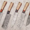 5 Pc Damascus Steel Kitchen Knife Set Hand Forged Chef Knives Collection 0
