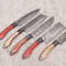 Artisan Handmade Damascus Steel Chef Knife Set Of 5 Wooden Handles 2