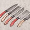 Artisan Handmade Damascus Steel Chef Knife Set Of 5 Wooden Handles 2