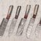 Professional 5 Pc Handmade Damascus Chef Knife Set Sharp Kitchen Knives 0