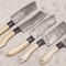 5 Piece Custom Damascus Steel Chef Knife Set Professional Kitchen Cutlery 0