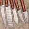 Custom Handmade 5 Pcs Damascus Steel Knife Set Durable Chef Knives 2