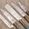 Custom Forged Damascus Steel 5 Piece Chef Knife Collection Premium Set 1