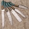 Custom Forged Damascus Steel 5 Piece Chef Knife Collection Premium Set 0