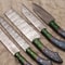 Master Chef 5 Pc Damascus Steel Knife Set Handmade Wood Handle Blades 1