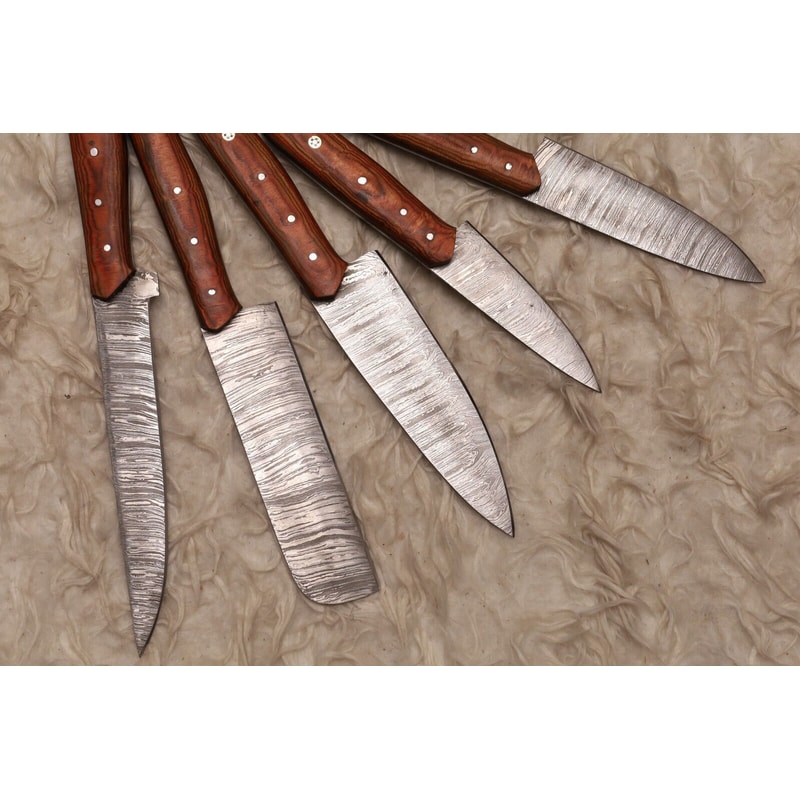 Authentic Handmade Damascus Steel Chef Knives 5 Pc Professional Set 2