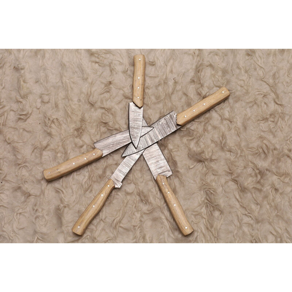 Heritage Edition Handmade Damascus Knife Set 5 Pc Chef Collection 1