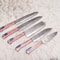 RusticEdge Damascus Kitchen Knife Set 5 Pc Hand Forged Chef Blades 2