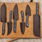 MasterCraft Damascus Chef Knife Set 6 Pc Hand Forged Professional Knives 3
