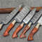 Professional Twist Damascus Chef Knife Set 9 To 13 HandForged Kitchen Knives 0