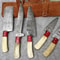 Artisan HandForged Damascus Chef Knives 913 Inch Twist Pattern Set 1