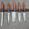 Twist Damascus Steel Kitchen Knife Set Handmade Chef Knives With Pakawood Handles 1