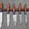 Twist Damascus Steel Kitchen Knife Set Handmade Chef Knives With Pakawood Handles 2
