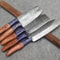 Twist Damascus Steel Kitchen Knife Set Handmade Chef Knives With Pakawood Handles 3