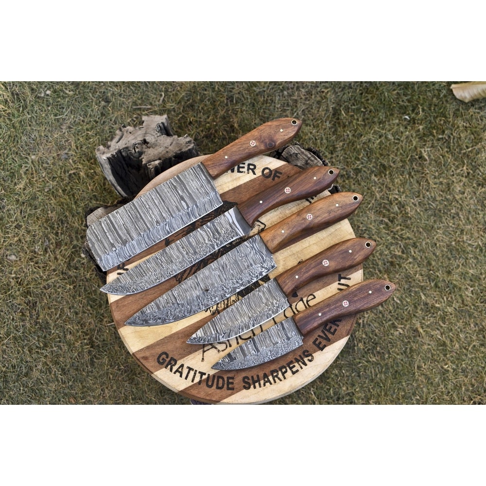 Handmade Damascus Twist Pattern Chef Knives 913 Professional Cutlery 1