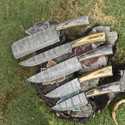 9" to 13" damascus steel chef knife collection | custom hand-forged twist blades