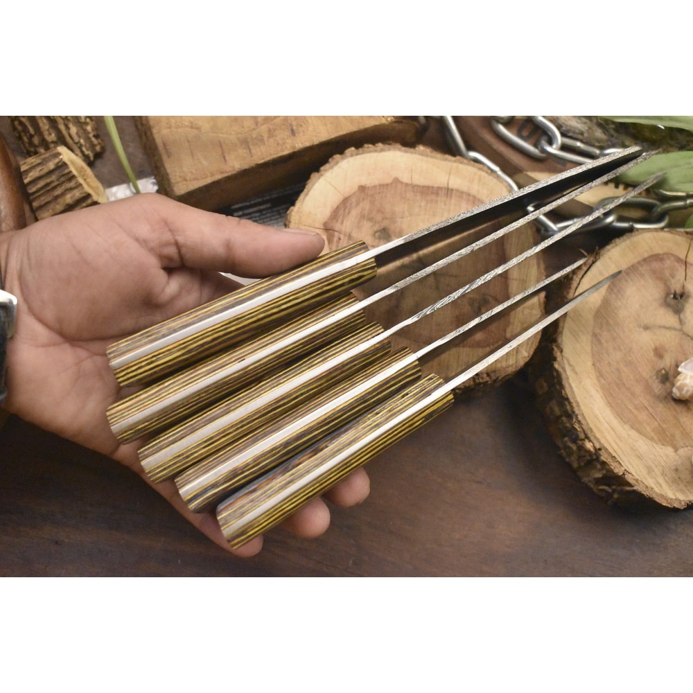 MasterSeries Handmade Damascus Steel Chef Knives Professional 913 Inch Set 2