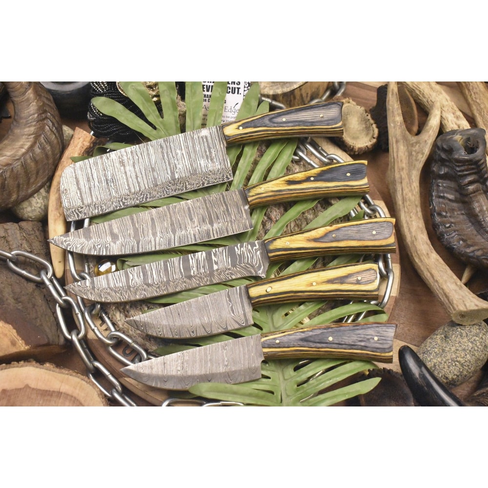 MasterSeries Handmade Damascus Steel Chef Knives Professional 913 Inch Set 0