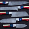 Custom Forged Twist Damascus Chef Knife Set Lot Of 5 Handmade Knives With Micarta Handle Micarta 1