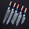 Custom Forged Twist Damascus Chef Knife Set Lot Of 5 Handmade Knives With Micarta Handle Micarta 2