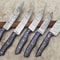 Professional Damascus Steel Chef Knife Set 913 Inch HandForged Twist Pattern Blades 0