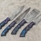 Handmade HandForged Damascus Steel Chef Knife Set 4Piece Kitchen Knives Collection 2