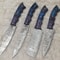 Handmade HandForged Damascus Steel Chef Knife Set 4Piece Kitchen Knives Collection 0